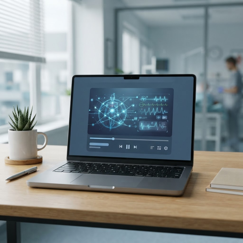 Course preview shown in a video player